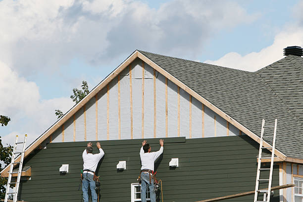 Professional Emergency Siding Repair technician working in Newton Lower Falls, MA